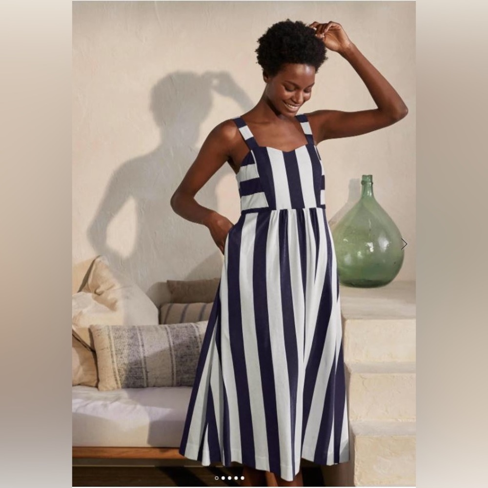 Boden jersey striped dress - size 2